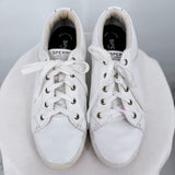 women Sperry Leather Sneaker White Shoes 8.5
