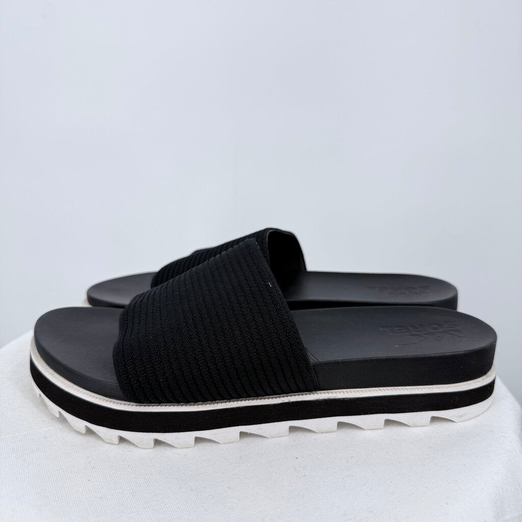 women Sorel Roaming Easy Slide Black Shoes 9