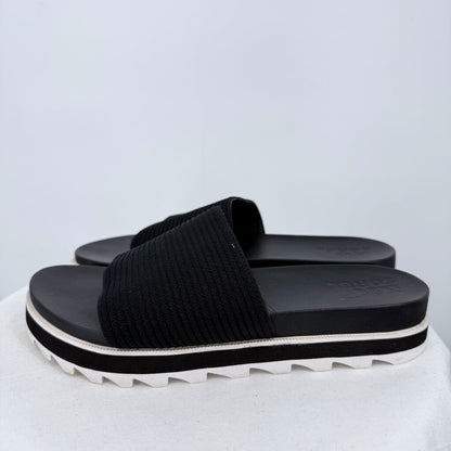 women Sorel Roaming Easy Slide Black Shoes 9