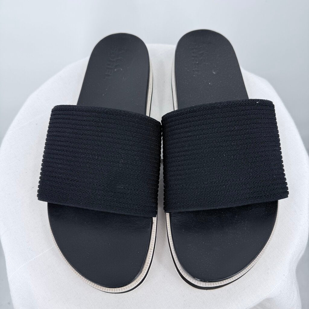 women Sorel Roaming Easy Slide Black Shoes 9