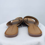 women Lucky Brand Vayleri Leather Slide Sandal Black Shoes 8.5