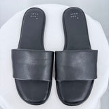 women A New Day Vegan Leather Slide Black Shoes 8