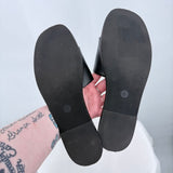 women A New Day Vegan Leather Slide Black Shoes 8