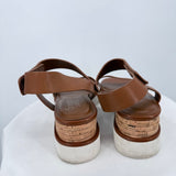 women Franco Sarto Leather Sandal Brown Shoes 8.5
