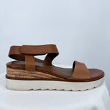 women Franco Sarto Leather Sandal Brown Shoes 8.5