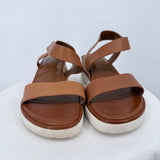 women Franco Sarto Leather Sandal Brown Shoes 8.5