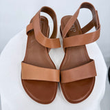 women Franco Sarto Leather Sandal Brown Shoes 8.5