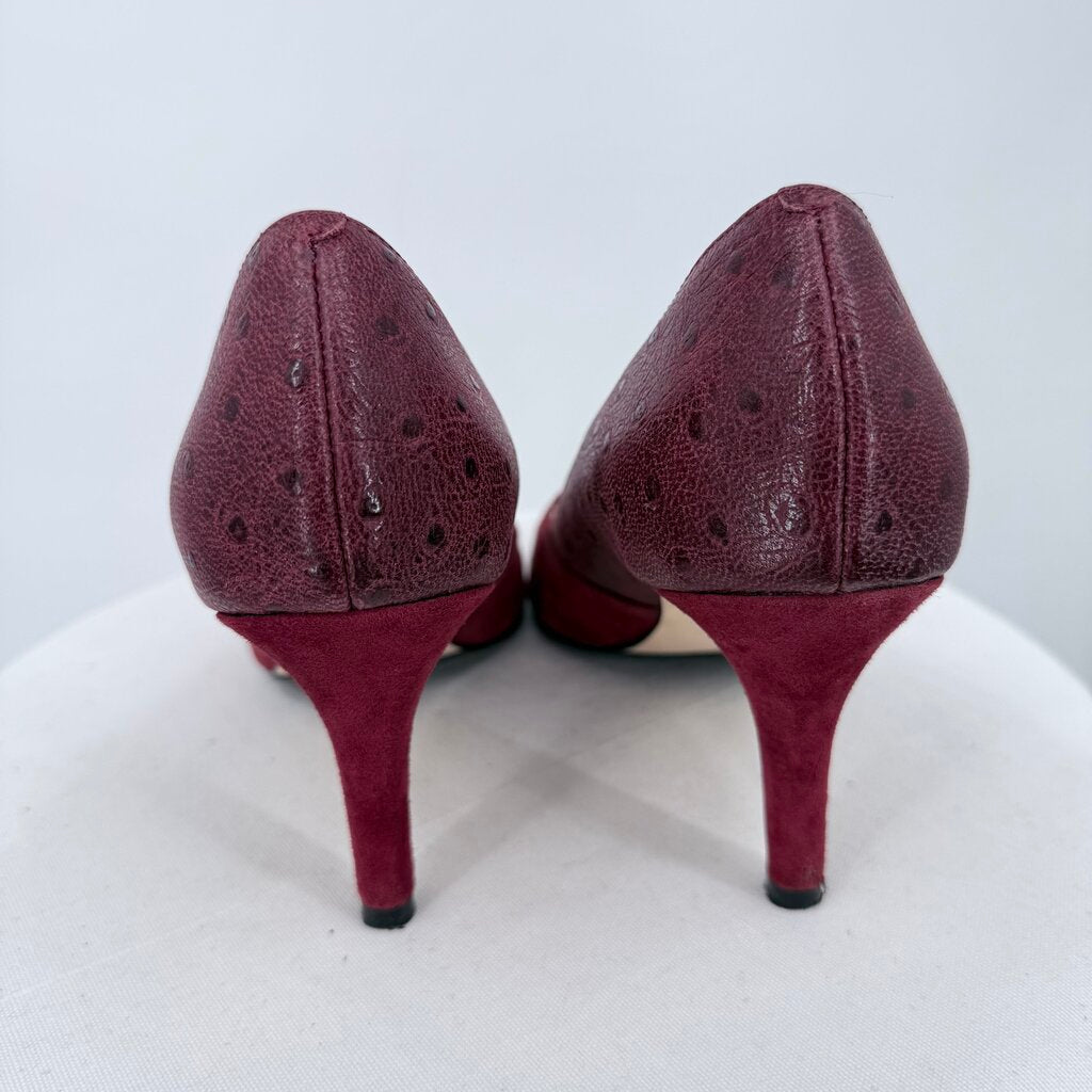 women Cole Haan Kyle Pump II Burgundy Shoes 8B