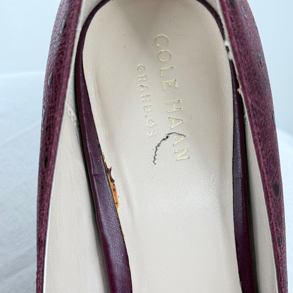 women Cole Haan Kyle Pump II Burgundy Shoes 8B
