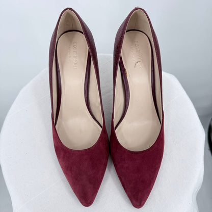 women Cole Haan Kyle Pump II Burgundy Shoes 8B