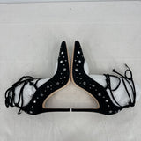 women Isa Tapia NIB Walska Suede Star-Studded Pumps Black Shoes 38/7.5