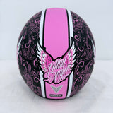New Vega X-380 Open Face Motorcycle Helmet Lethal Angel Pink Wings w/Bag Uncatagorized XL