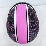 New Vega X-380 Open Face Motorcycle Helmet Lethal Angel Pink Wings w/Bag Uncatagorized XL
