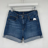 women Gap High Rise 4" Short Blue Shorts 28