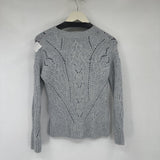 women Vince Cable Knit Wool Blend Ice Blue Sweater XS