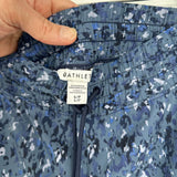 women Athleta Avenue Wide Leg Crop Blue Camo Pants 6