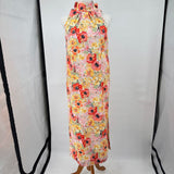 women Frances Valentine NWT Floral Slim Maxi Orange Multi Dress S