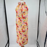 women Frances Valentine NWT Floral Slim Maxi Orange Multi Dress S