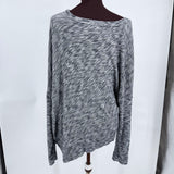 women Anthropologie Drop Shoulder Cotton Marled Gray Sweater XL