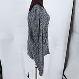 women Anthropologie Drop Shoulder Cotton Marled Gray Sweater XL