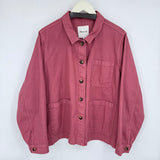 women Madewell Garment Dyed Ashwood Chore Coat Rose Jacket 3X