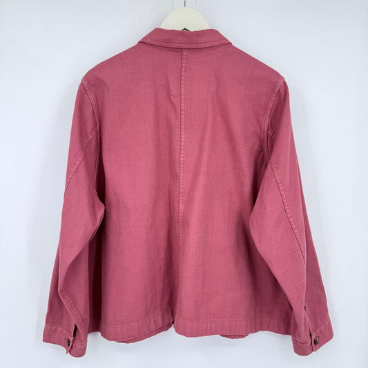 women Madewell Garment Dyed Ashwood Chore Coat Rose Jacket 3X