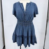 women Anthropologie Somerset Denim Mini Blue Dress 2X