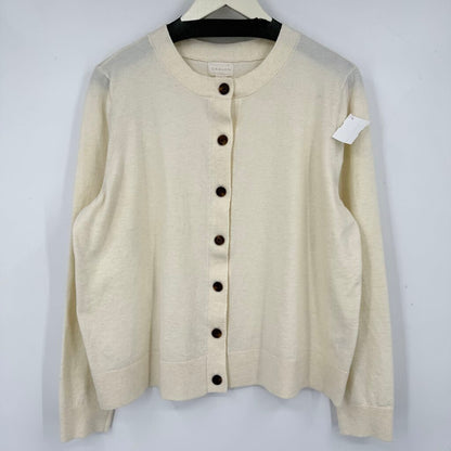 women Caslon Cardigan Cream Sweater 2X