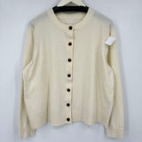 women Caslon Cardigan Cream Sweater 2X