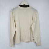 women Caslon Cardigan Cream Sweater 2X