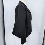 women Good American NWT Classic Sculpted Scuba Knit Blazer Black Jacket 4XL