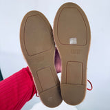women Eileen Fisher Leather Lace Up Espadrilles Orange Tan Shoes 7
