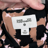 women Diane Von Furstenburg for Target Leopard Halter Pink Brown Black Jumpsuit/Romper XS