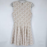 women Diane Von Furstenberg Jeannie Henna Fit & Flare Tan Cream Dress 6