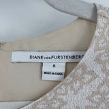 women Diane Von Furstenberg Jeannie Henna Fit & Flare Tan Cream Dress 6