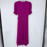 women Maeve - Anthro Breanna Wrap Midi Fuschia Dress 4