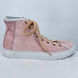 unisex Diemme Veneto High Italian Calf Hair Pink White Shoes IT40/US W 9.5 & M 7.5