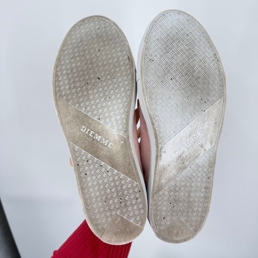 unisex Diemme Veneto High Italian Calf Hair Pink White Shoes IT40/US W 9.5 & M 7.5