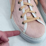 unisex Diemme Veneto High Italian Calf Hair Pink White Shoes IT40/US W 9.5 & M 7.5