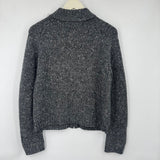 women Ann Taylor Vintage Merino Cardigan Gray Sweater L