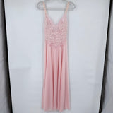 women Olga Vintage Lace Slip Nightgown Ballerina Pink Intimates/Sleepwear L