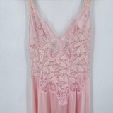women Olga Vintage Lace Slip Nightgown Ballerina Pink Intimates/Sleepwear L