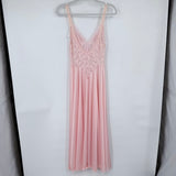 women Olga Vintage Lace Slip Nightgown Ballerina Pink Intimates/Sleepwear L