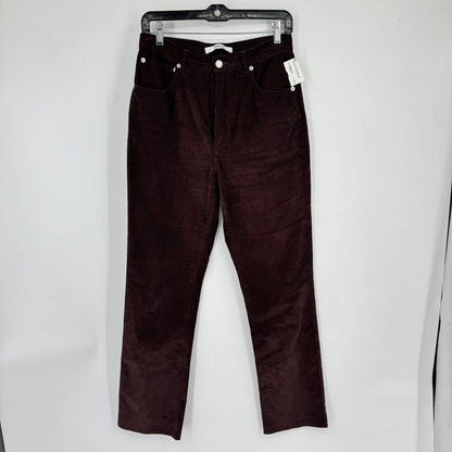 women Thakoon Striaght Leg Corduroy Chocolate Brown Pants 8
