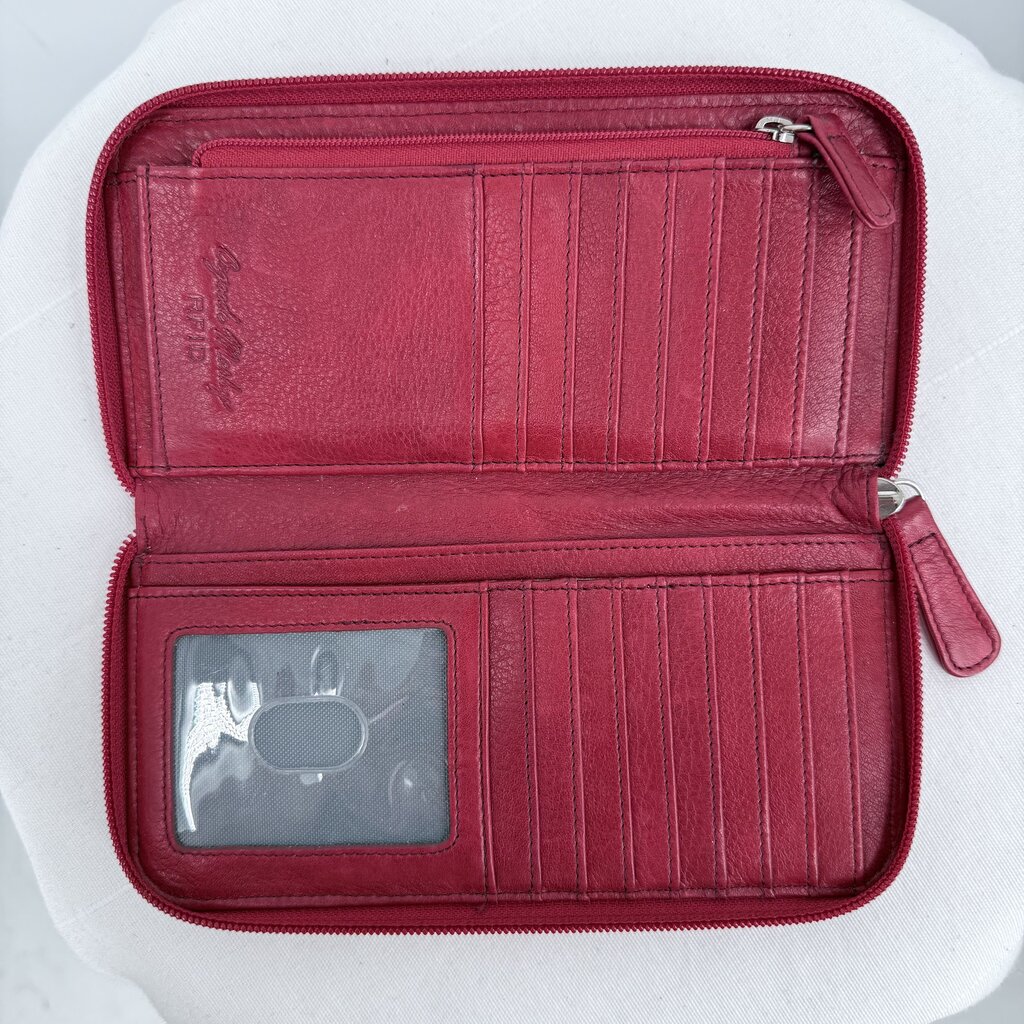 women Osgoode Marley Zip Around Wallet MSRP $135 Red Purse 7.5x4x1.25