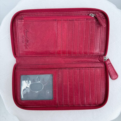 women Osgoode Marley Zip Around Wallet MSRP $135 Red Purse 7.5x4x1.25