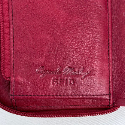 women Osgoode Marley Zip Around Wallet MSRP $135 Red Purse 7.5x4x1.25