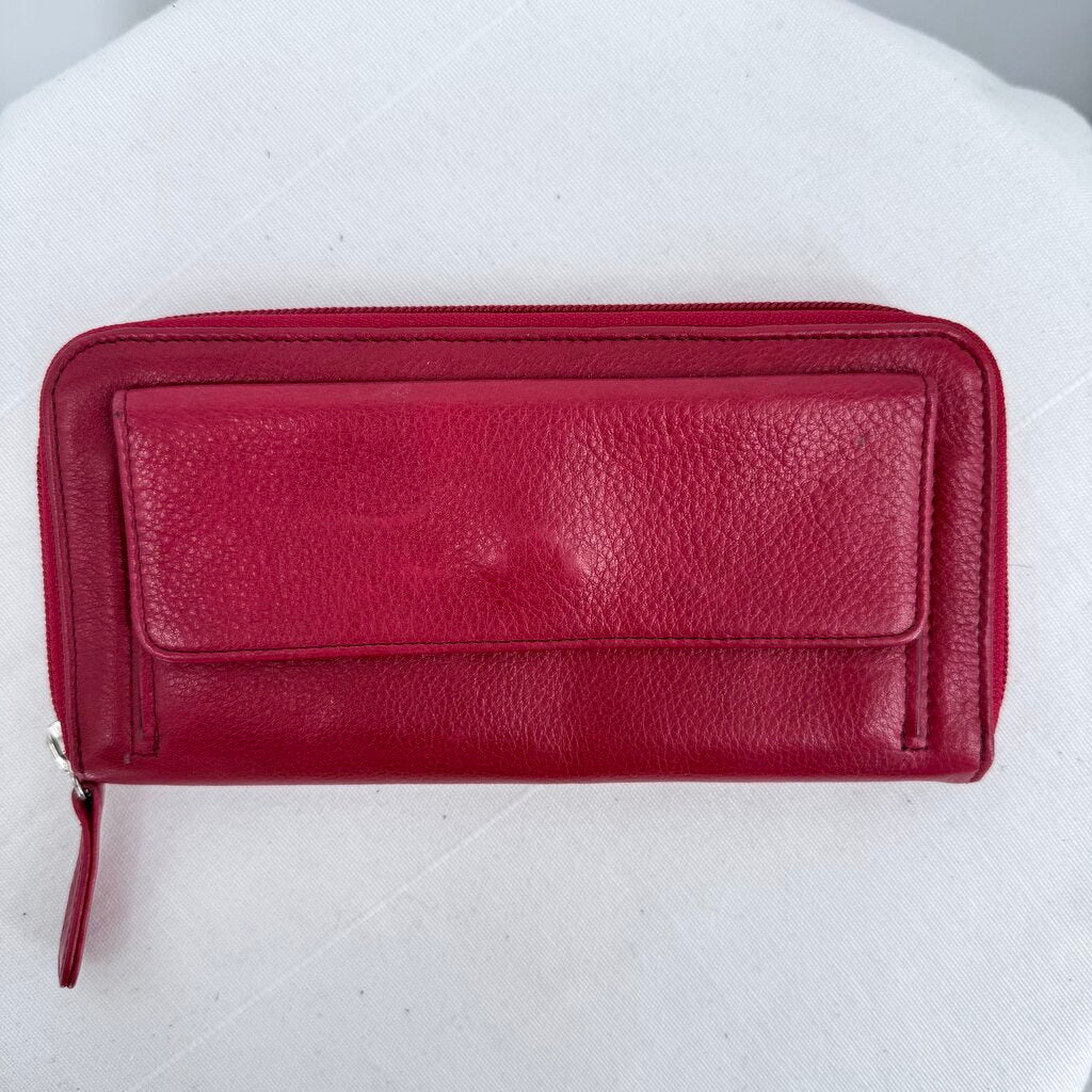 women Osgoode Marley Zip Around Wallet MSRP $135 Red Purse 7.5x4x1.25