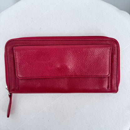 women Osgoode Marley Zip Around Wallet MSRP $135 Red Purse 7.5x4x1.25