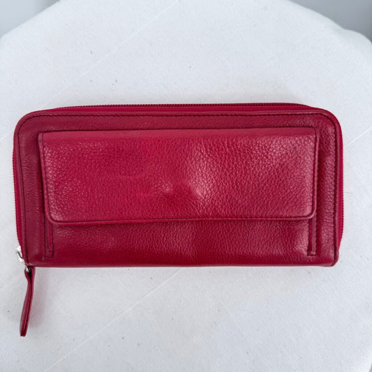 women Osgoode Marley Zip Around Wallet MSRP $135 Red Purse 7.5x4x1.25